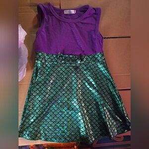 Ghnatygren Mermaid Purple & Green Shimmer Dress, Size 6/7